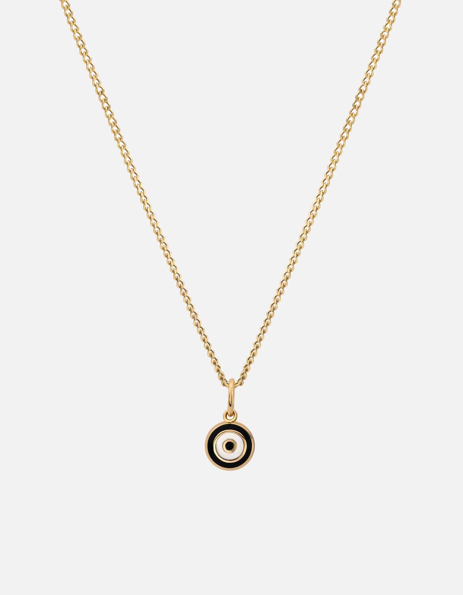 Ojos Necklace, Gold Vermeil/Black