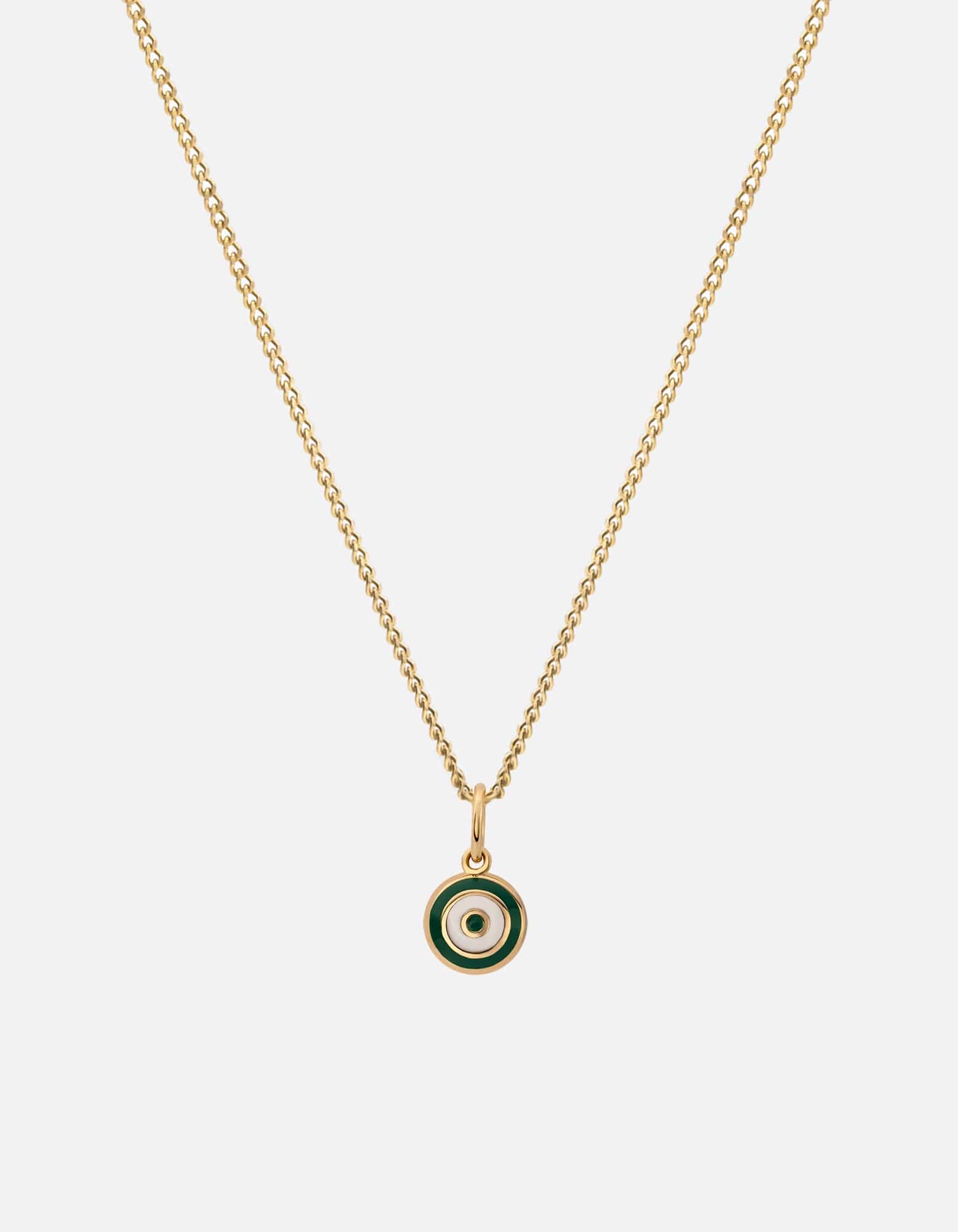 Ojos Necklace, Gold Vermeil/Green