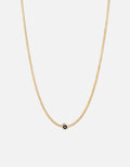 Opus Sapphire Type Chain Necklace, Gold Vermeil/Black