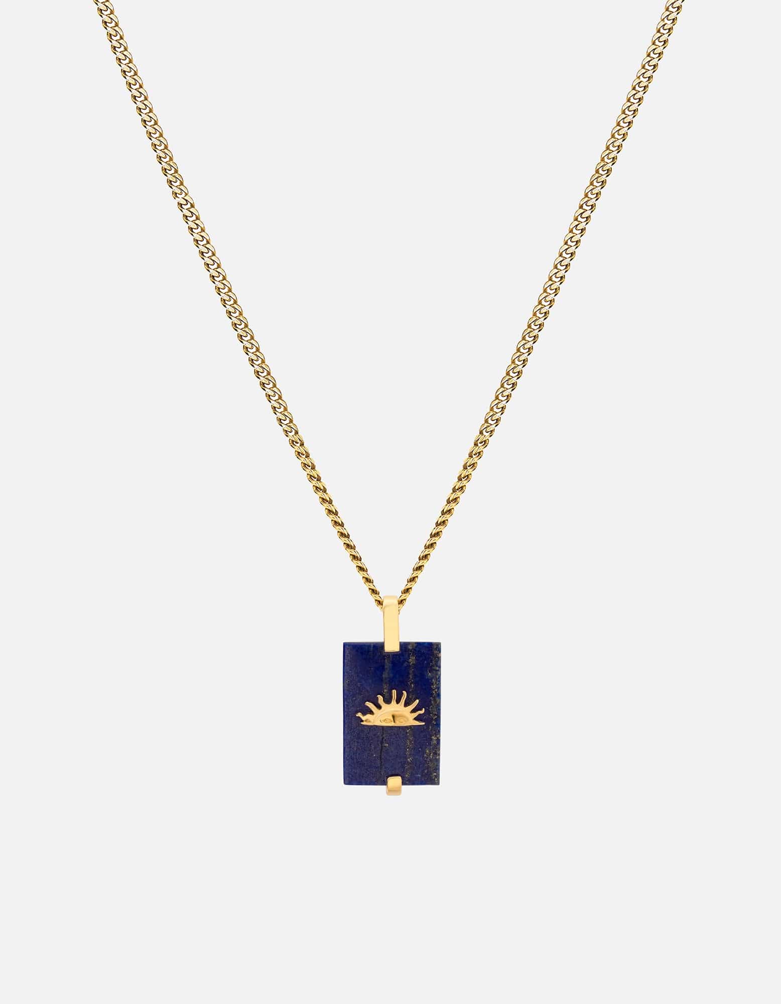 Sol Lapis Necklace, Gold Vermeil