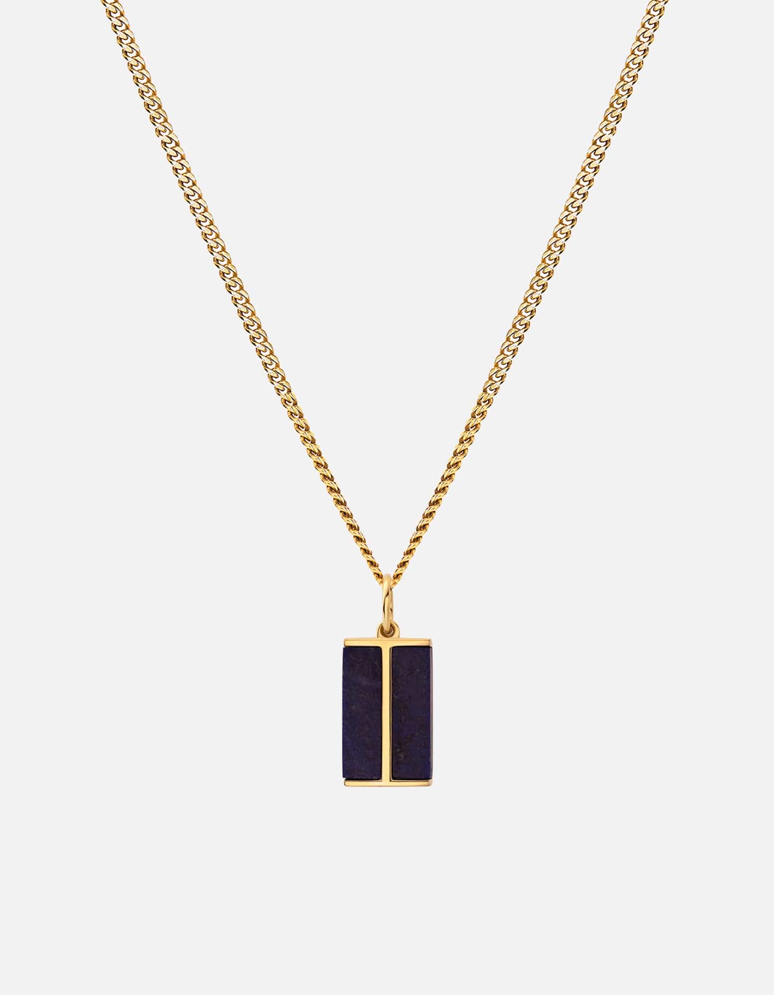 Duo Lapis Necklace, Gold Vermeil