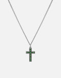 Cross Agate Necklace, Sterling Silver