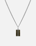 Duo Jasper Necklace, Sterling Silver