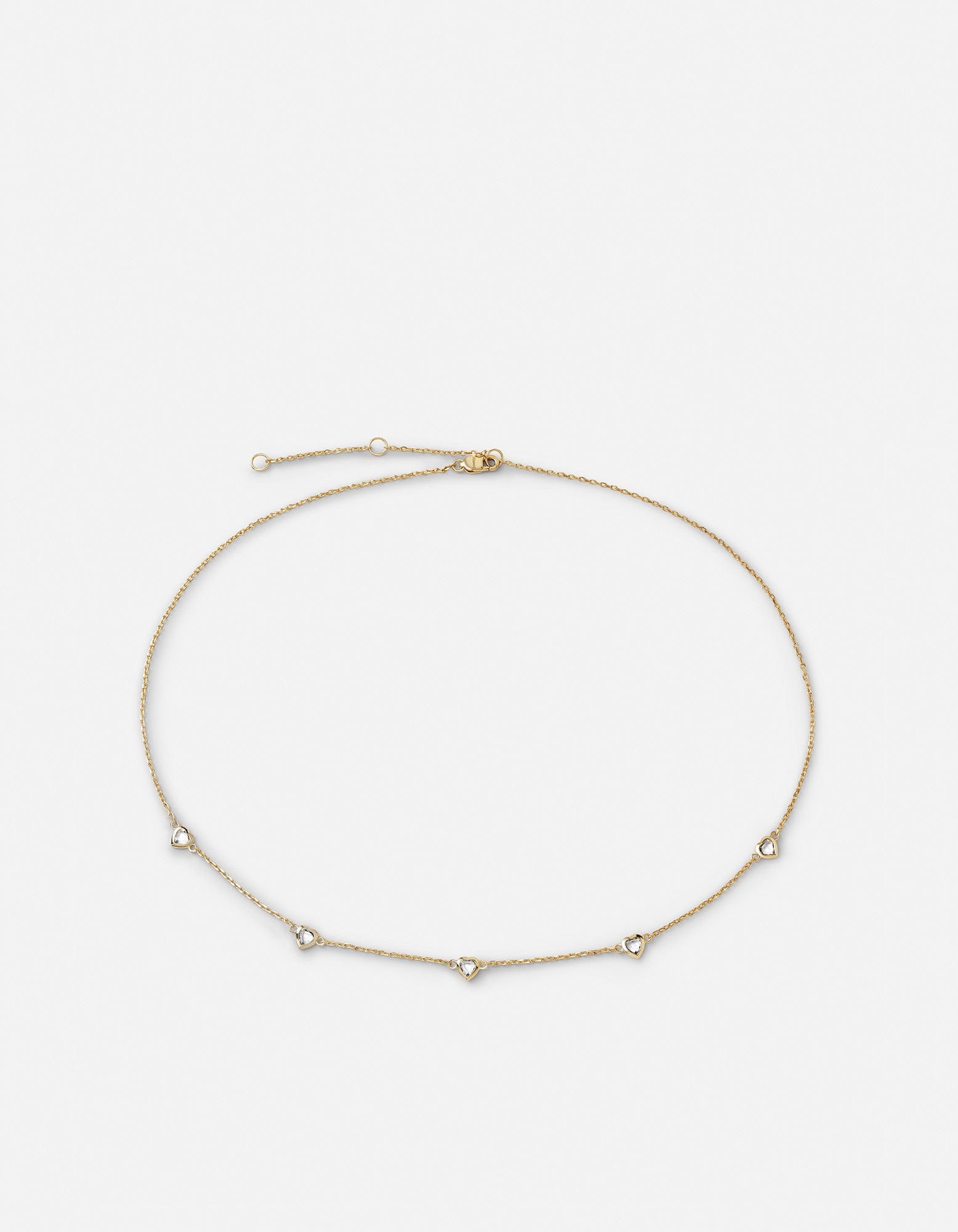 Amore Topaz Heart Choker, Gold Vermeil