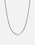 Niko Necklace, Sterling Silver / Black