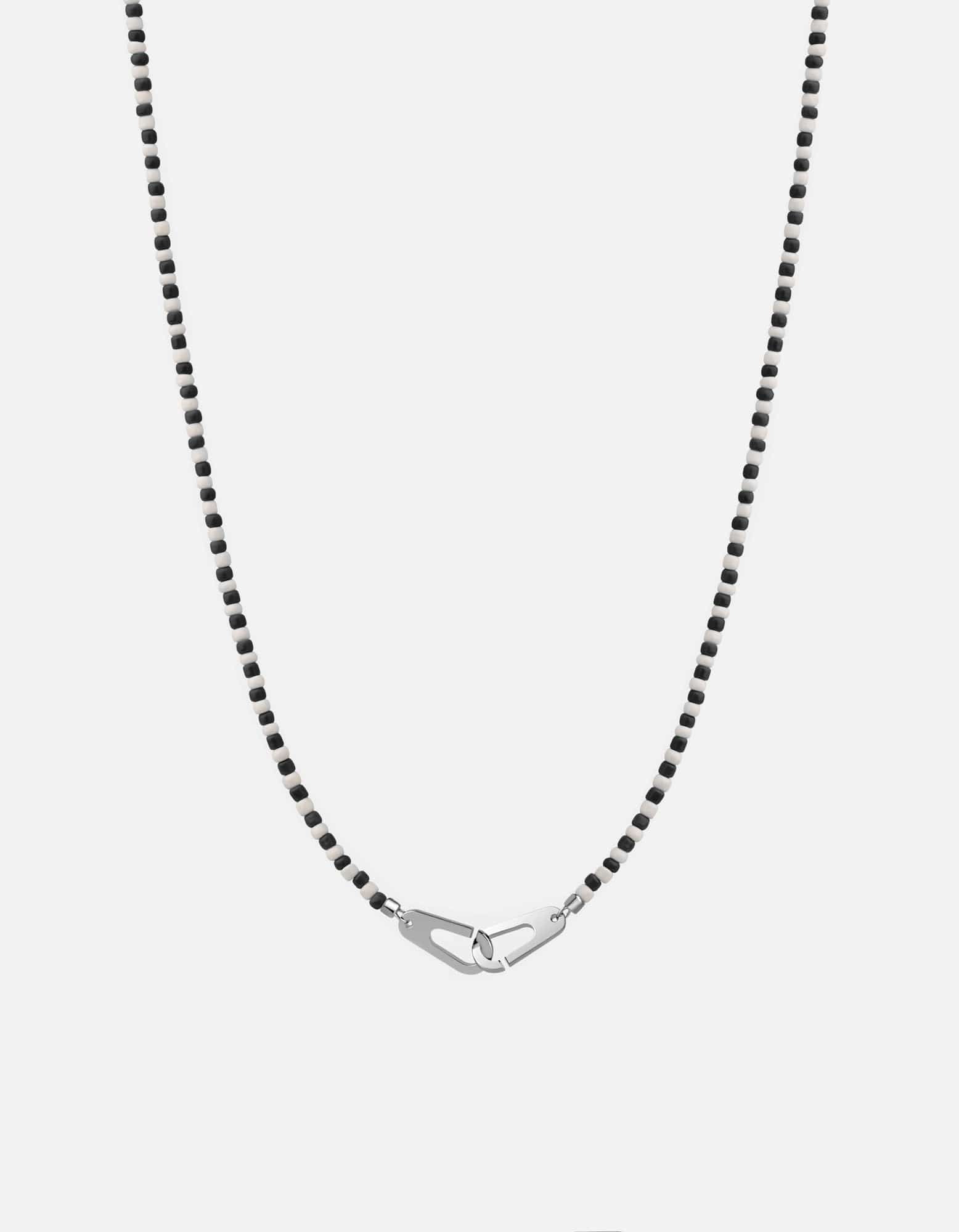 Niko Necklace, Sterling Silver / Black