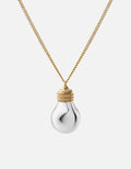 Light Bulb Vial Necklace, Gold Vermeil