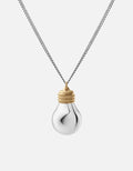 Light Bulb Vial Necklace, Sterling Silver