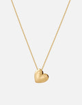 Heart Locket Pendant Necklace, Gold Vermeil
