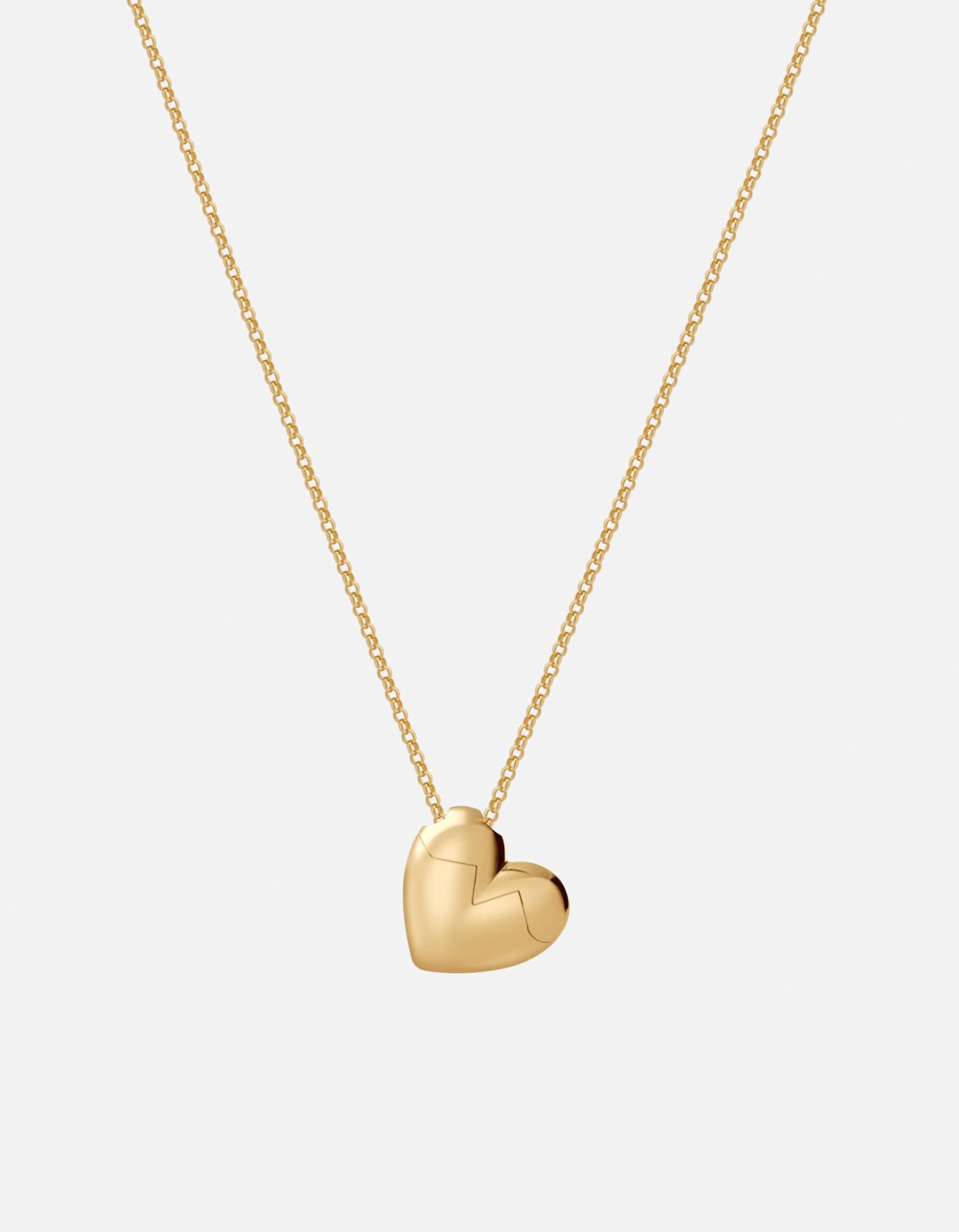 Heart Locket Pendant Necklace, Gold Vermeil