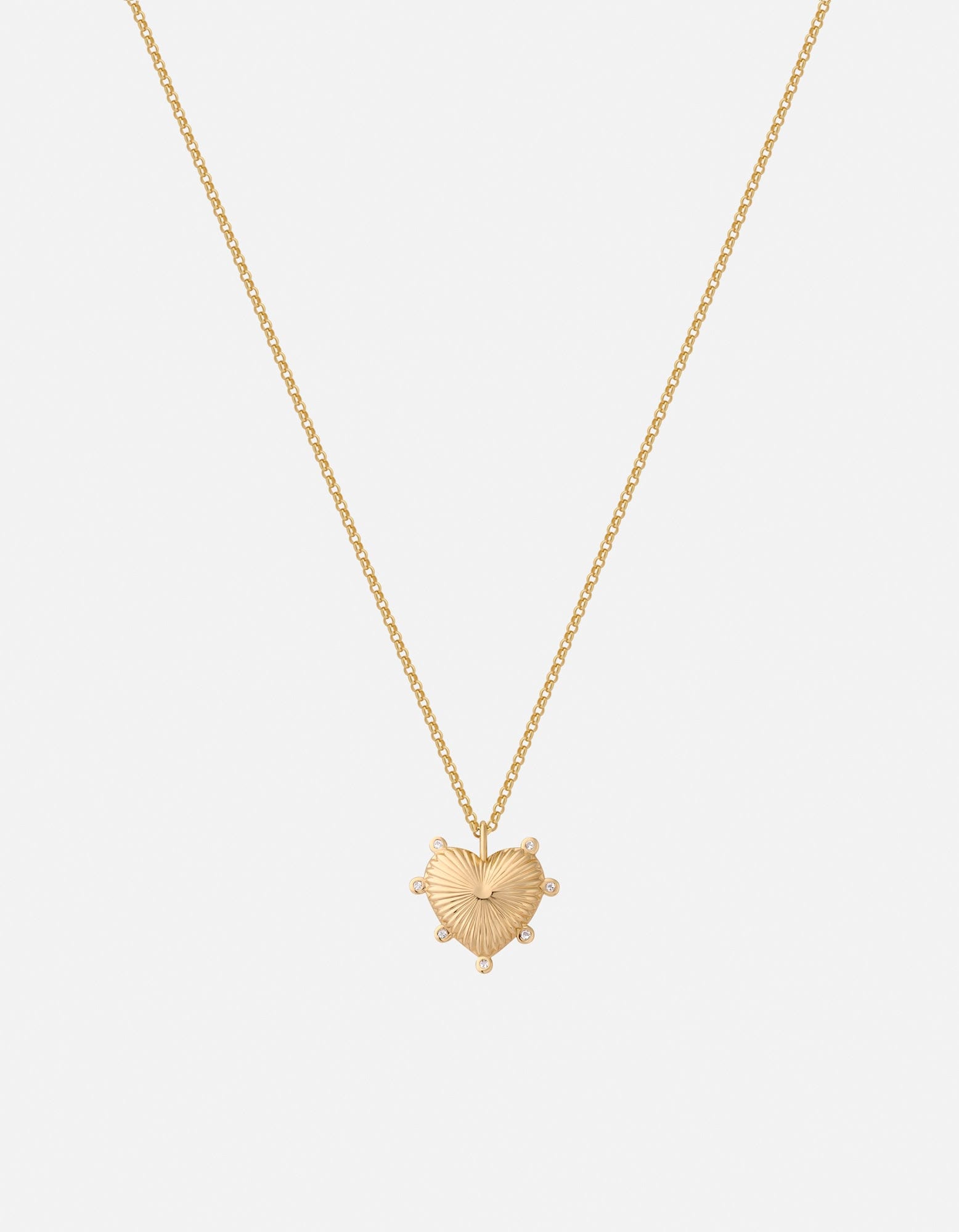 Eternal Love Heart Pendant Necklace, Gold Vermeil / Topaz