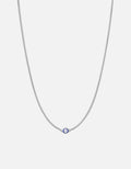 Single Blue Eye Necklace, Sterling Silver w/Enamel