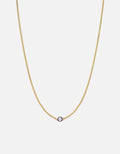 Single Blue Eye Necklace, Gold Vermeil w/Enamel