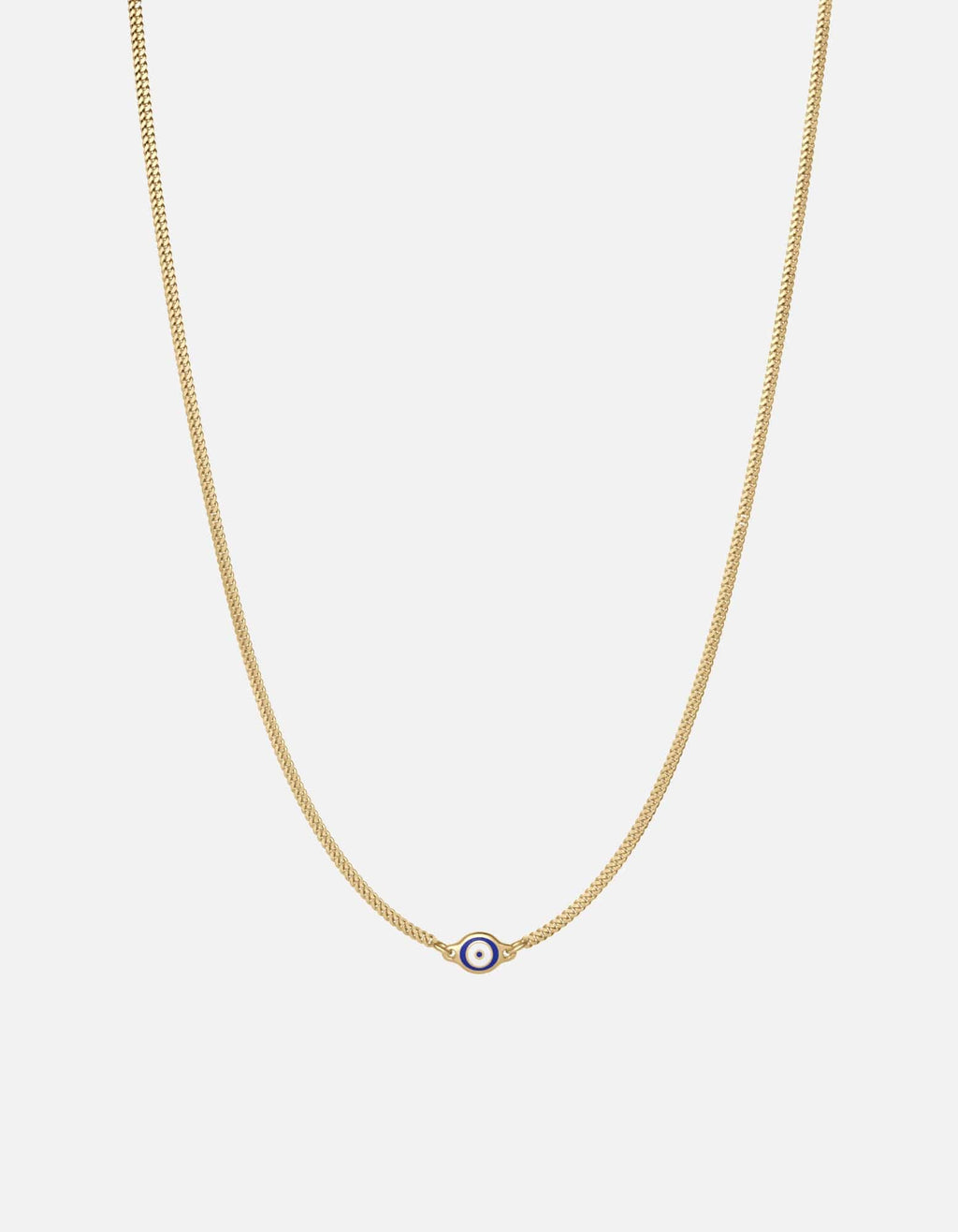 Single Blue Eye Necklace, Gold Vermeil w/Enamel
