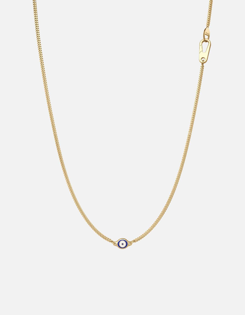 Single Blue Eye Necklace, Gold Vermeil w/Enamel