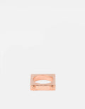 Squared Ring, Rose Plated