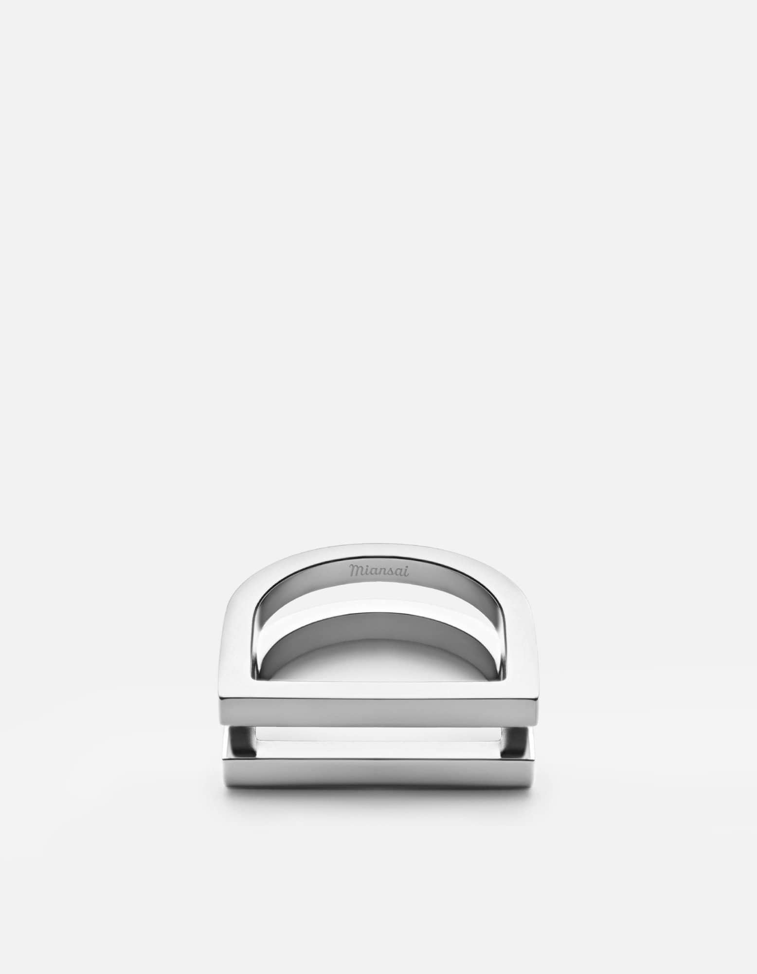 Square Bar Ring, Sterling Silver