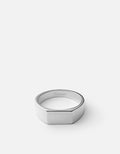 Geo Signet Pinky Ring, Sterling Silver