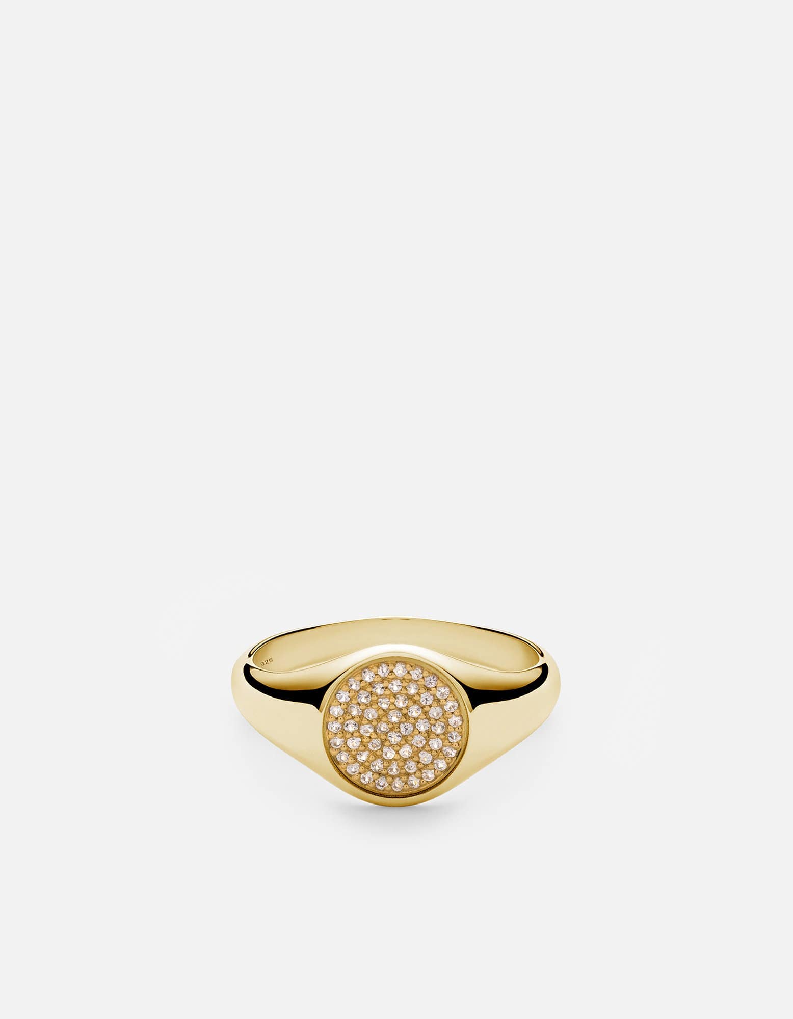 Horizon Signet Ring, Gold Vermeil/Sapphire