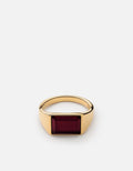 Lennox Agate Ring, Gold Vermeil