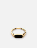 Thin Pax Ring, Gold Vermeil/Black