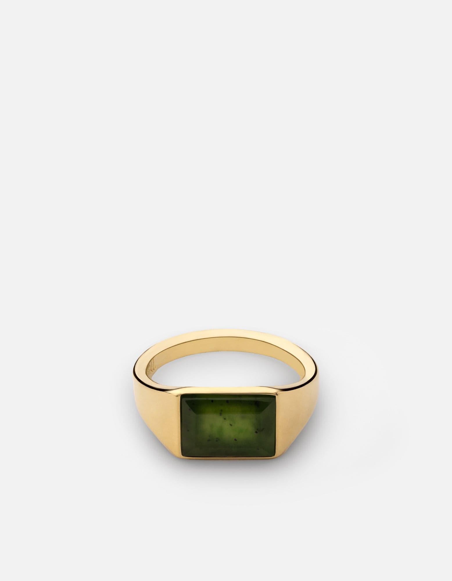 Slim Lennox Jasper Ring, Gold Vermeil