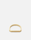 Thin Hex Ring, Gold Vermeil