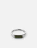Thin Lennox Jasper Ring, Sterling Silver