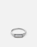 Thin Lennox Chalcedony Ring, Sterling Silver