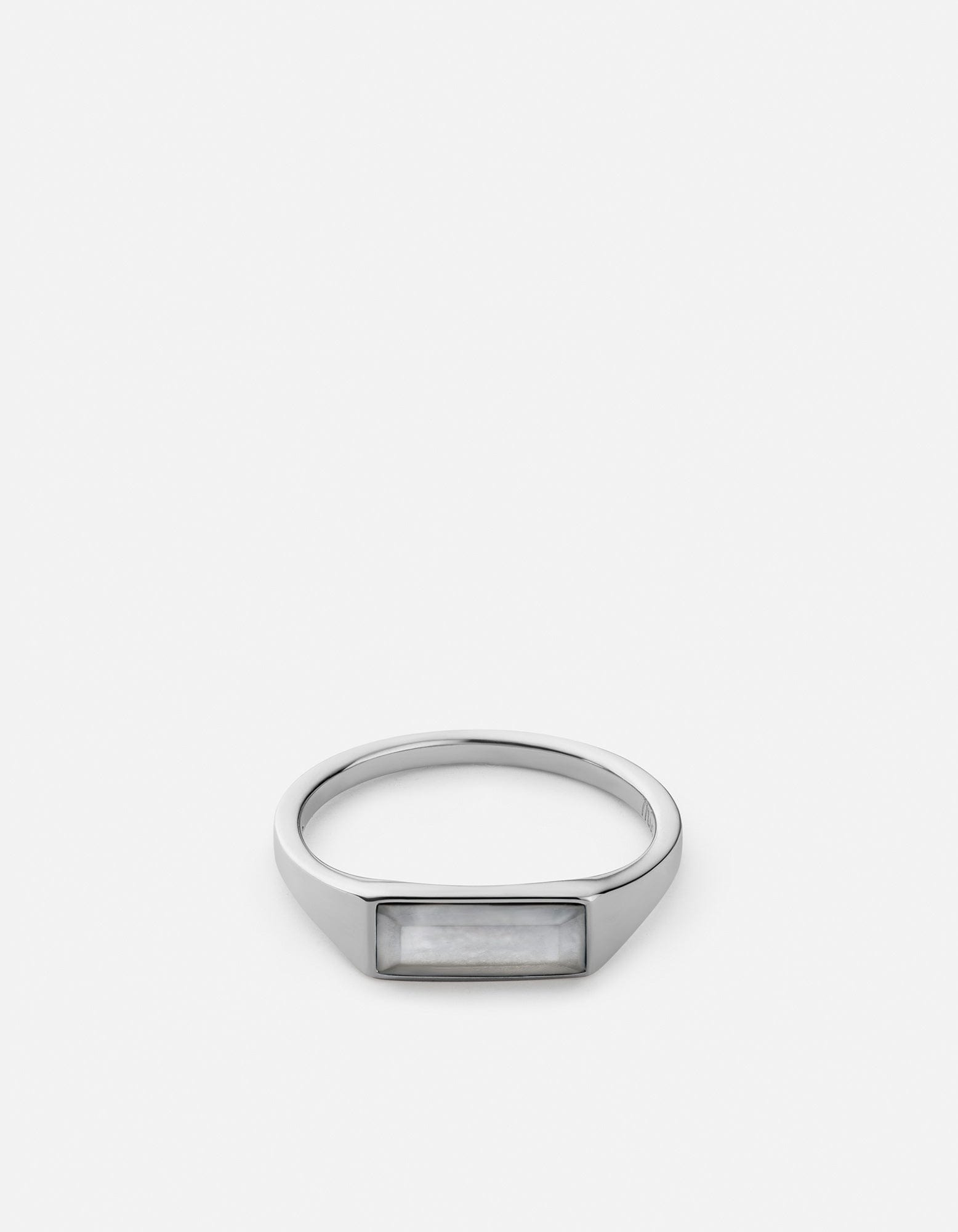 Thin Lennox Chalcedony Ring, Sterling Silver