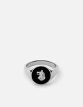 Wolf Ring, Sterling Silver/Black