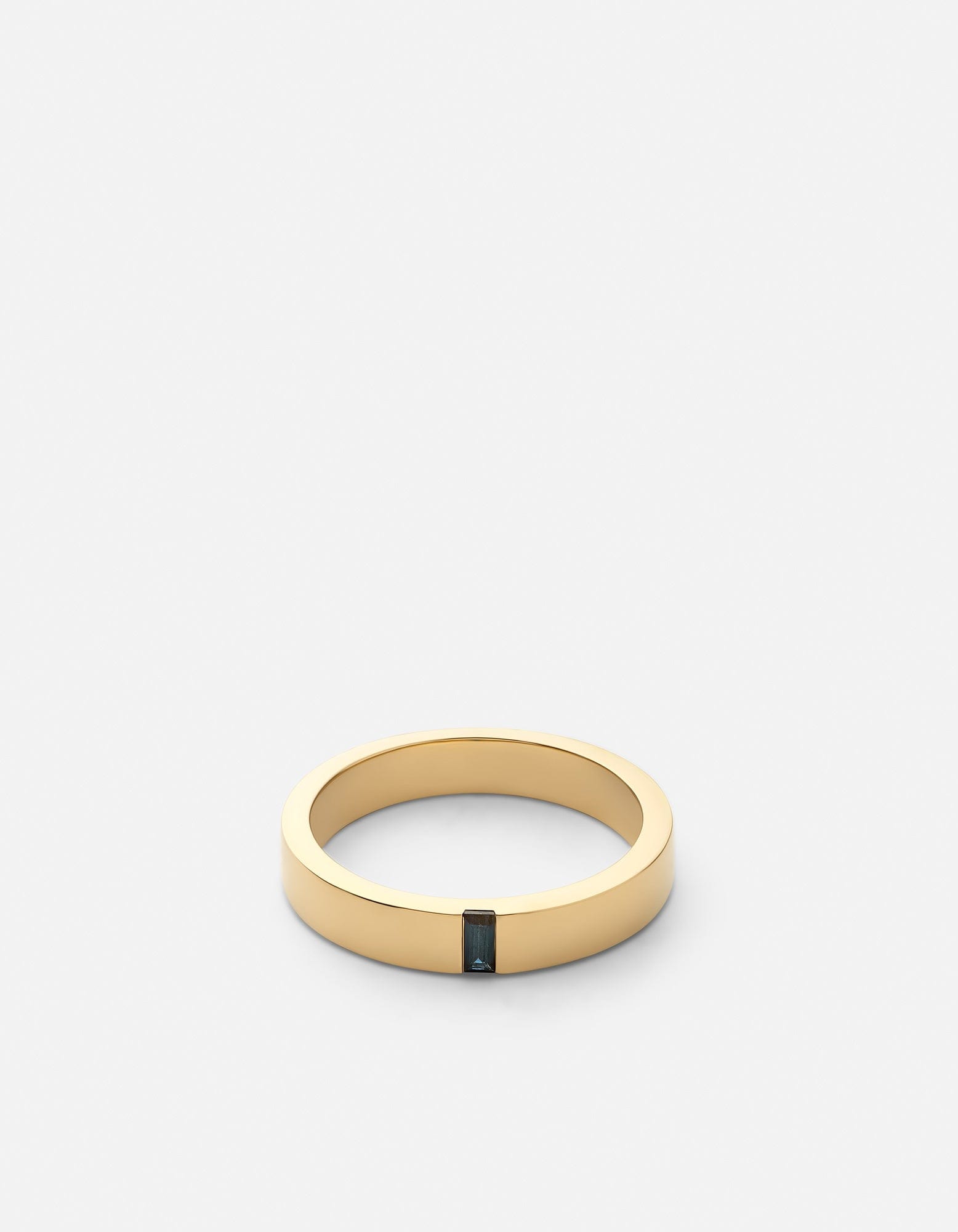 4mm Sapphire Baguette Band, Gold Vermeil