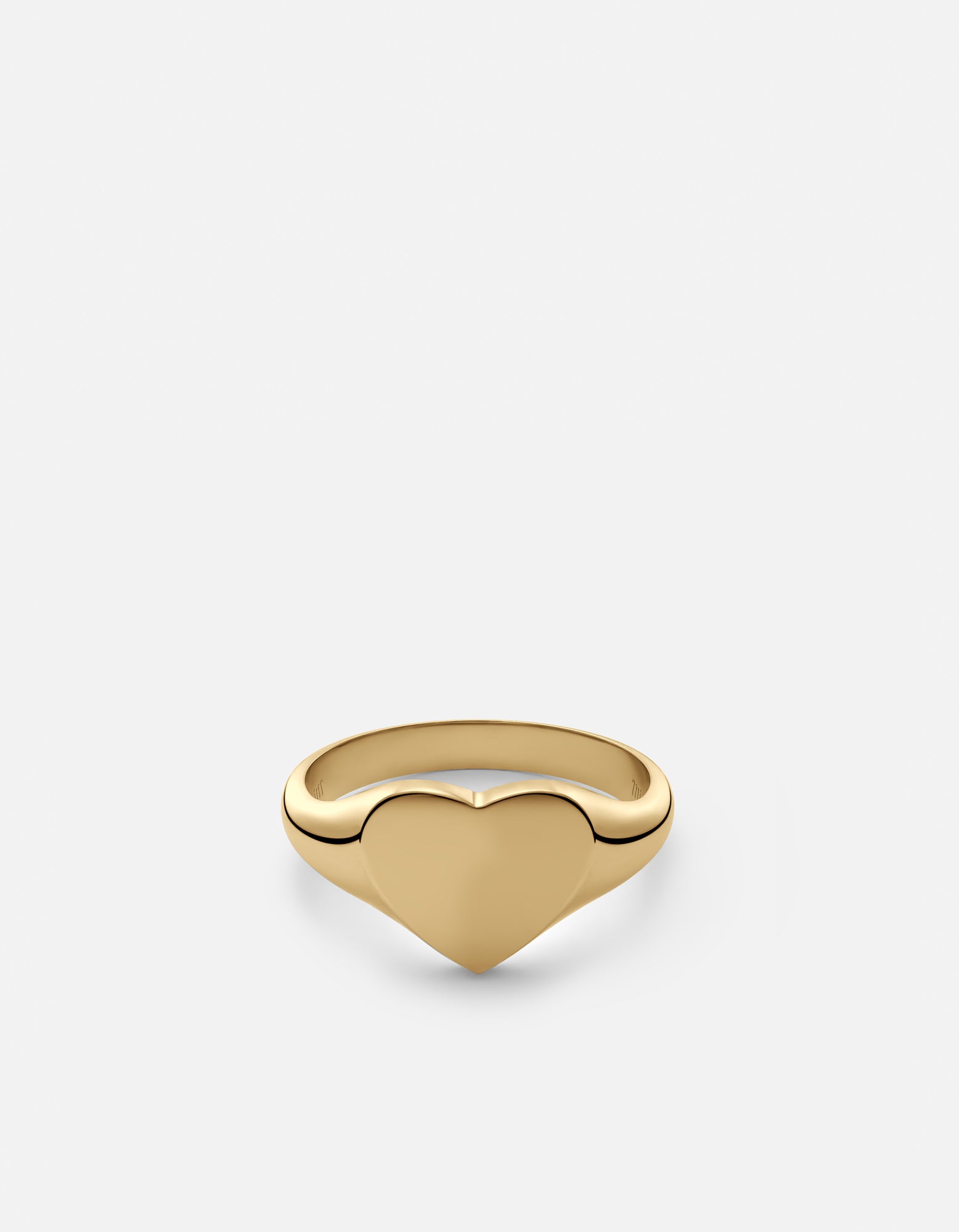 Heart Signet Ring, Gold Vermeil