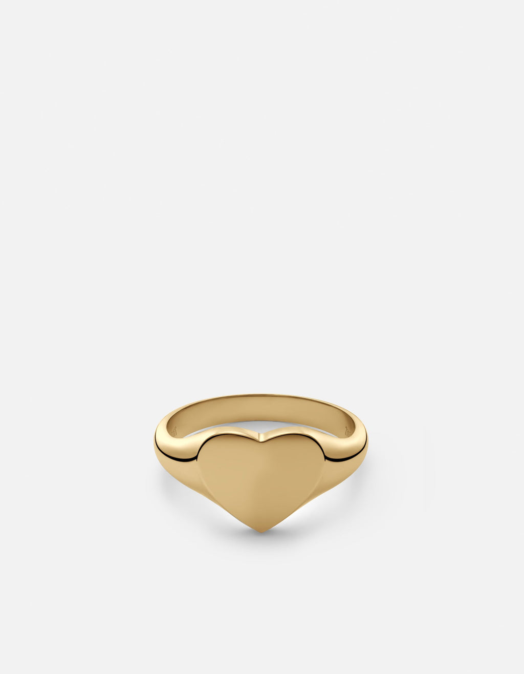 Heart Signet Ring, Gold Vermeil