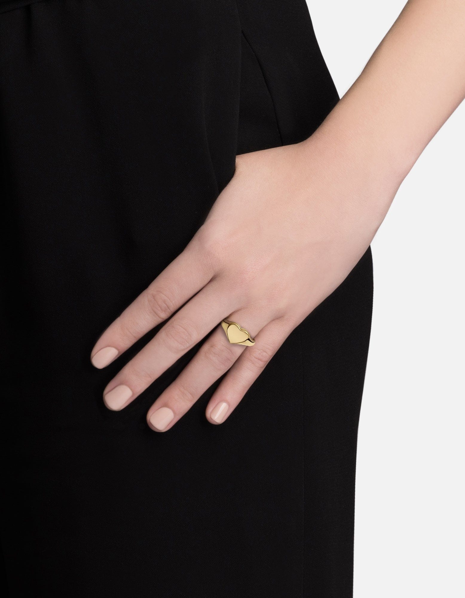 Heart Signet Ring, Gold Vermeil
