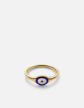 Single Blue Eye Ring, Gold Vermeil