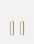 Channel Earrings, Gold Vermeil