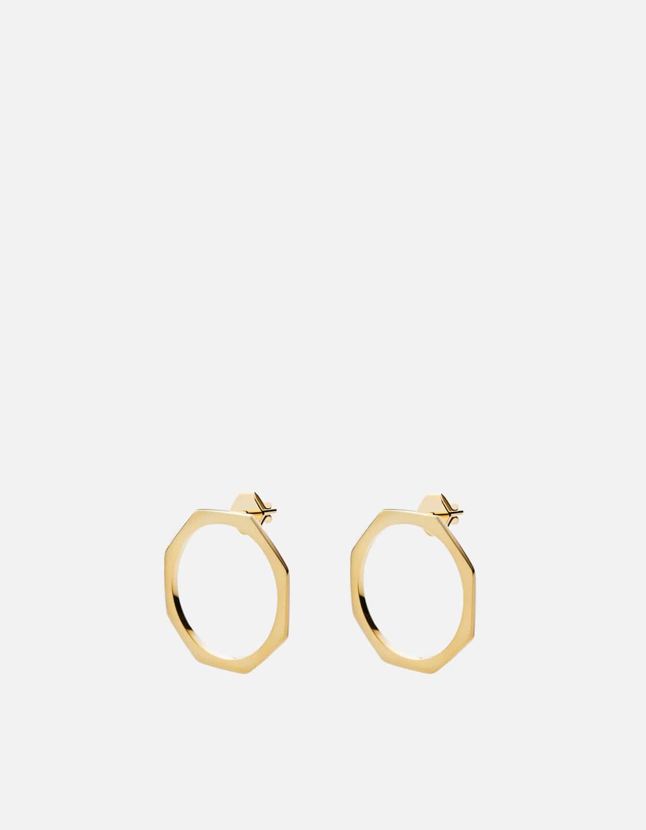 Ponti Earrings, Gold Vermeil