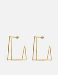 Large Axis Earrings, Gold Vermeil