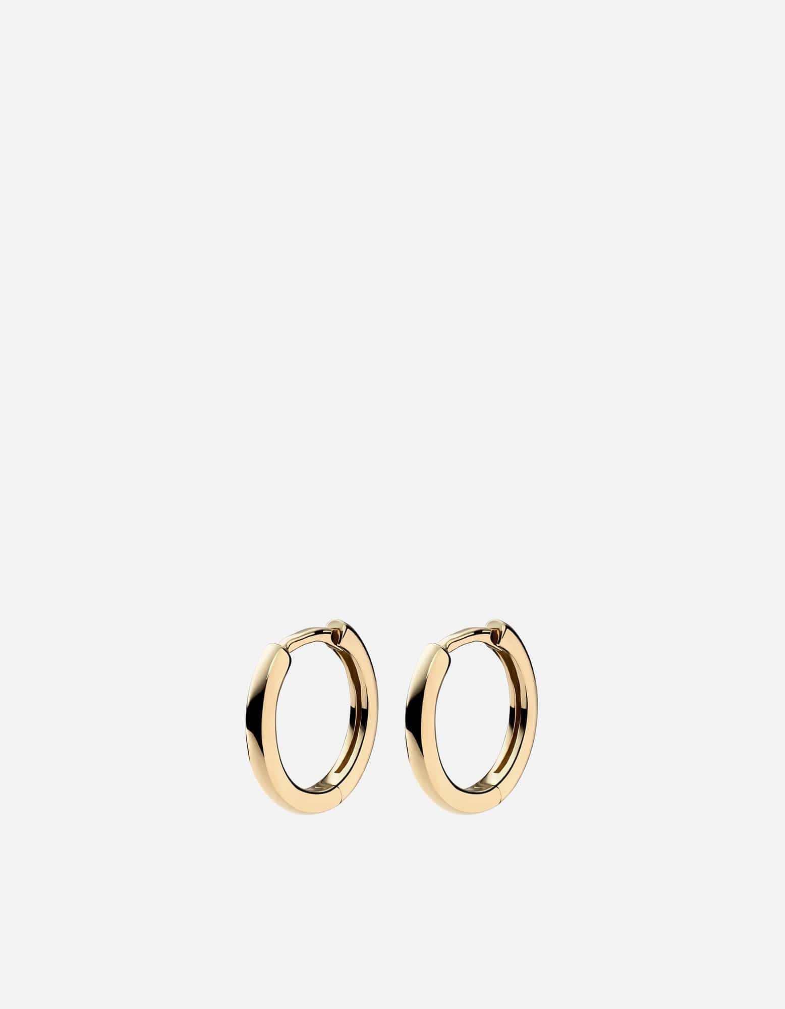 Aeri Huggie Earrings, 14k Gold