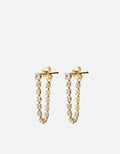 Comet Earrings, Gold Vermeil/Sapphire
