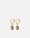 Ojos Huggie Earrings, Gold Vermeil/Blue