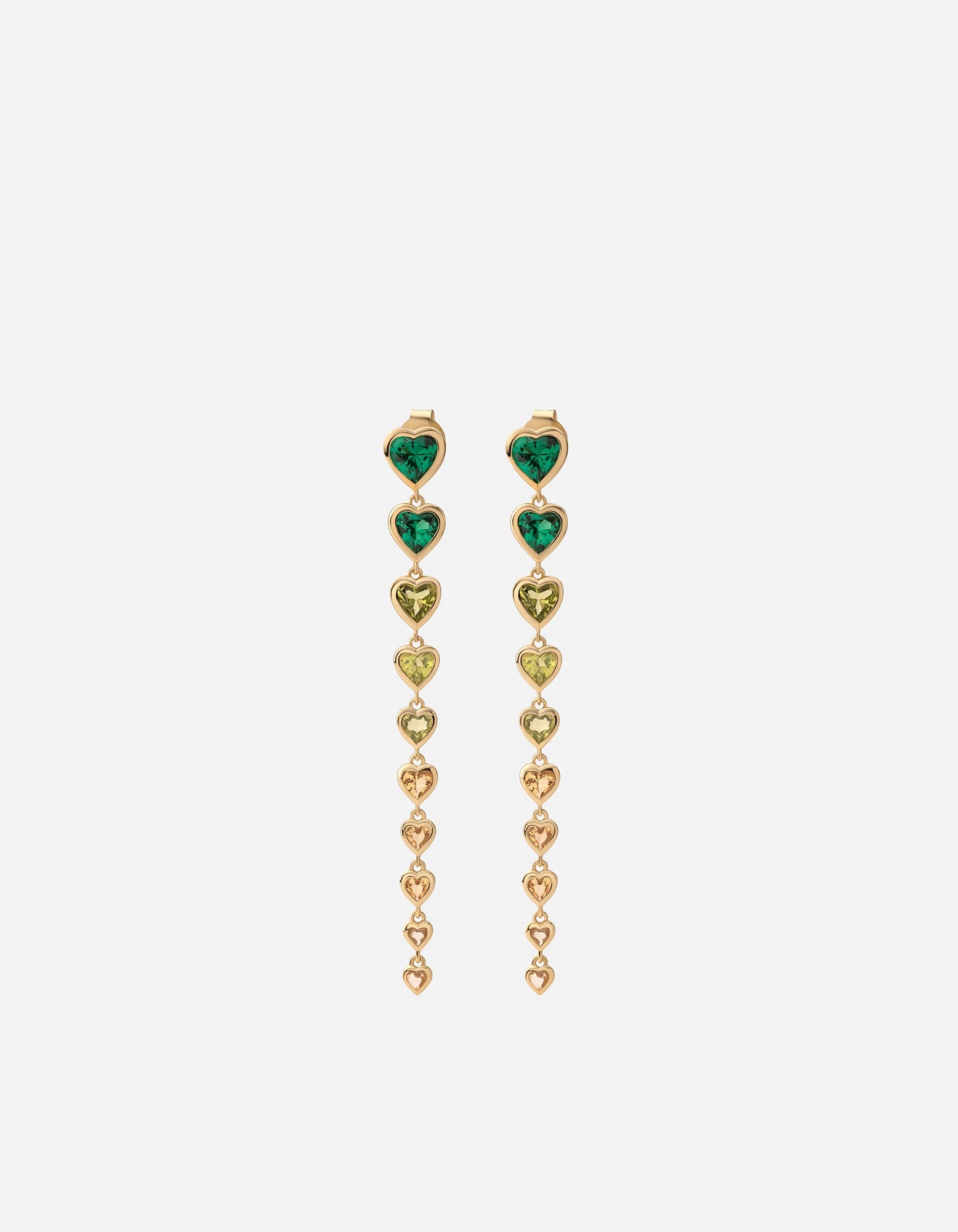 Tali Multi Heart Earrings, Gold Vermeil