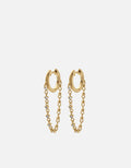 Rian Chain Earrings, Gold Vermeil/Topaz