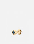 Kali Stud Earring, 14k Yellow Gold/Blue Sapphire
