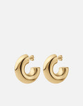 Elani Hoop Earrings, Gold Vermeil