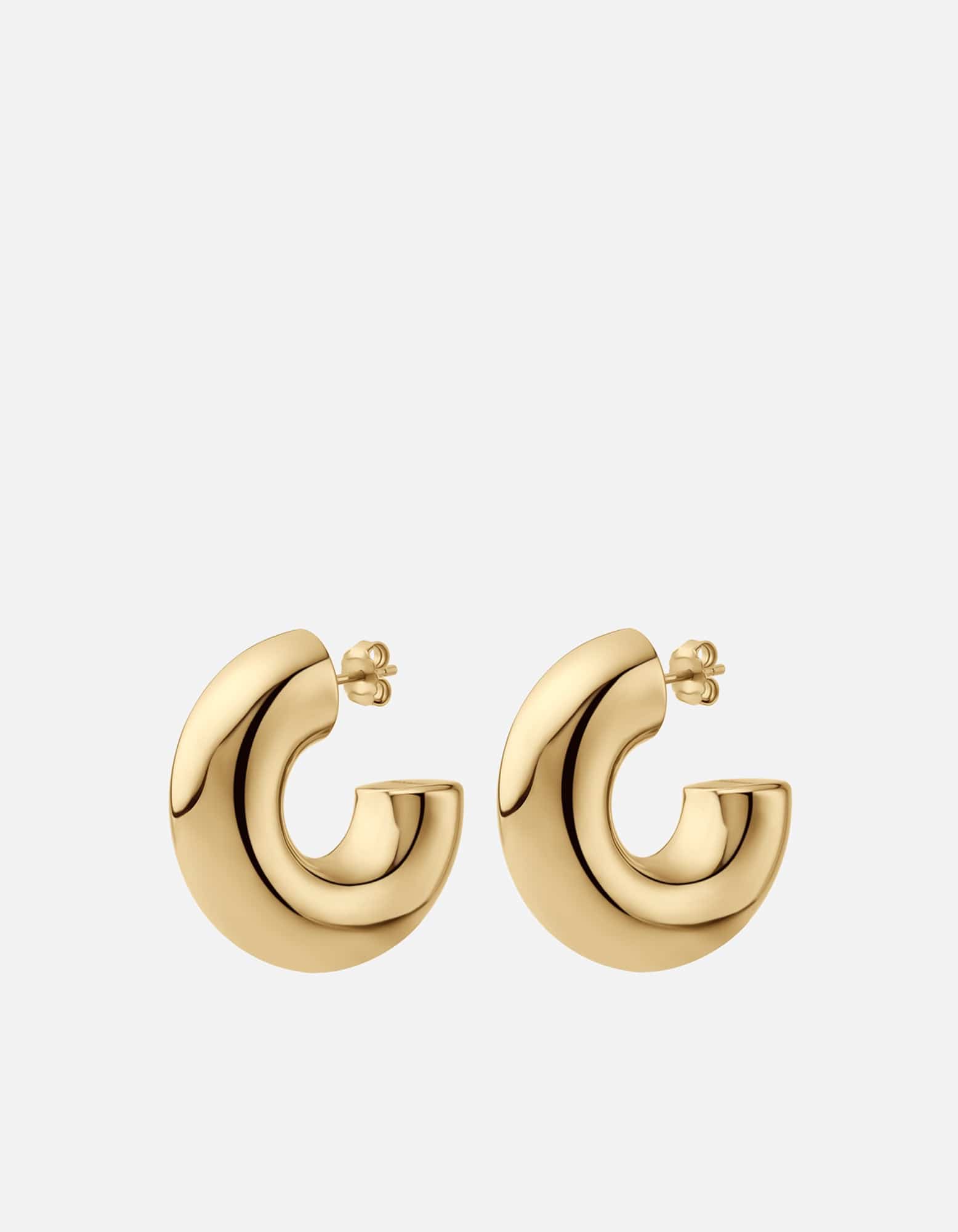 Elani Hoop Earrings, Gold Vermeil