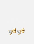 Adora Heart Studs, Gold Vermeil/Sapphire