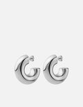 Elani Hoop Earrings, Sterling Silver