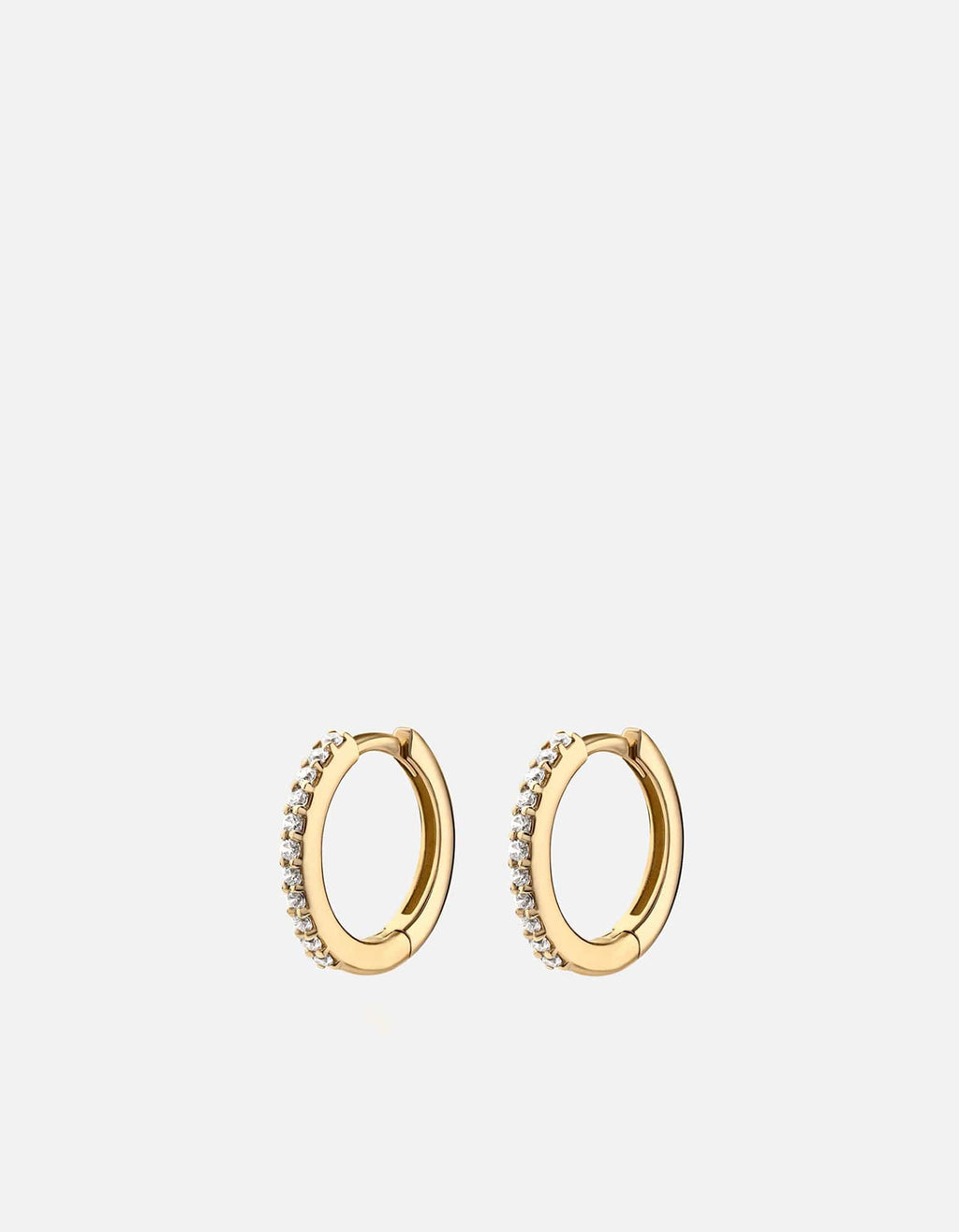 Aeri Huggie Diamond Earrings, 14k Gold